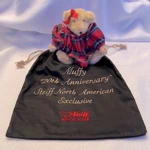 Muffy Vander Bear 20th Anniversary Steiff Teddy Bear Bag Limited Edition.